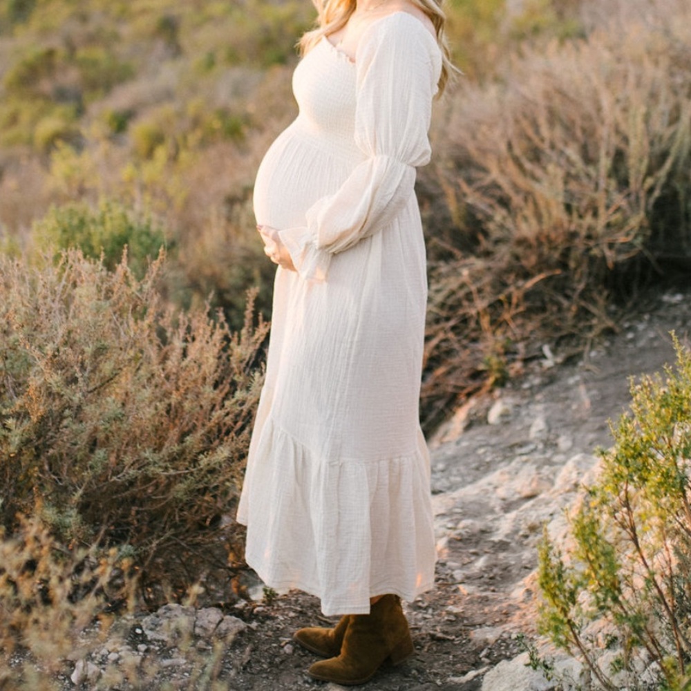 YUKI Dress - in Eggshell -  Maternity Dress